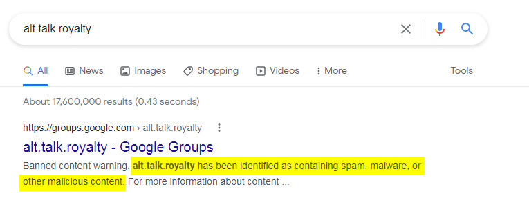 From Google re. 'alt.talk.royalty'.